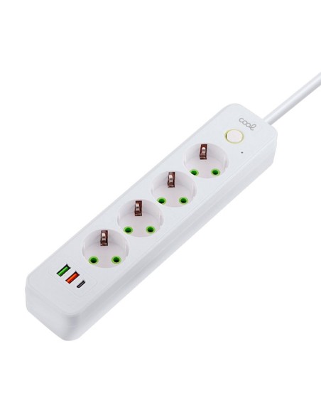 Cargador universal multipuerto COOL (Regleta 7 puertos) blanco