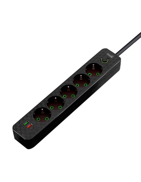 Cargador universal multipuerto COOL (Regleta 7 puertos) negro