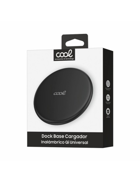 Dock base cargador smartphones inalámbrico Qi universal COOL negro