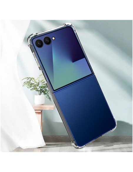 Carcasa TPU reforzada Samsung F766 Galaxy Z Flip 7 antigolpes transparente