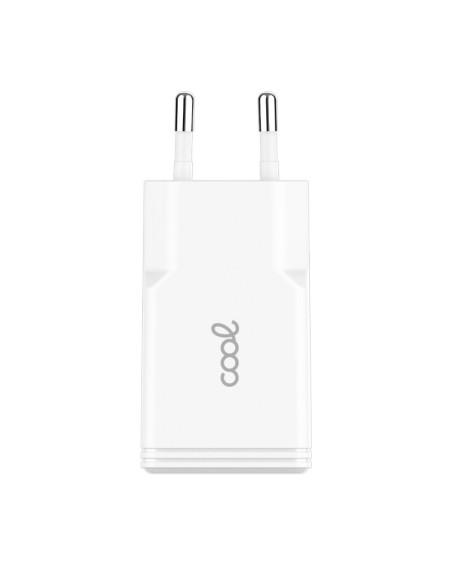 Cargador red universal Fast Charger (PD) tipo C / USB Dual COOL plano (30W) blanco