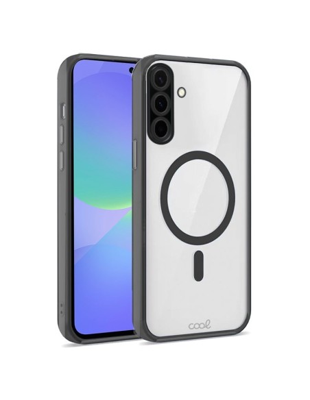 Carcasa TPU transparente Samsung A366 Galaxy A36 5G magnética borde negro