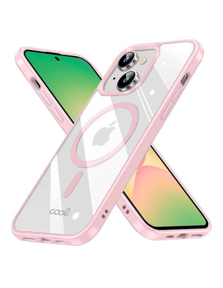 Carcasa TPU transparente Samsung A566 Galaxy A56 5G magnética borde rosa