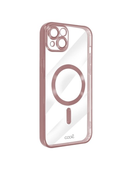 Carcasa TPU transparente Samsung A566 Galaxy A56 5G magnética borde rosa