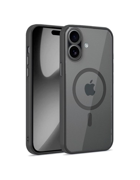 Carcasa TPU transparente iPhone 17 magnética borde negro