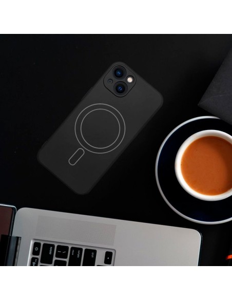 Carcasa TPU transparente iPhone Air magnética cama tela negra