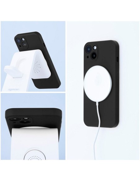 Carcasa TPU transparente iPhone Air magnética cama tela negra