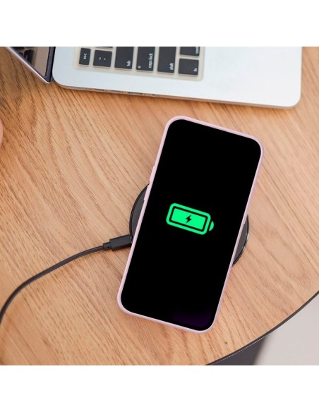 Carcasa TPU transparente iPhone Air magnética cama tela rosa