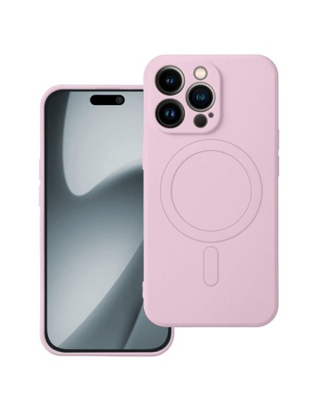 Carcasa TPU magnética iPhone 17 Pro cama tela rosa