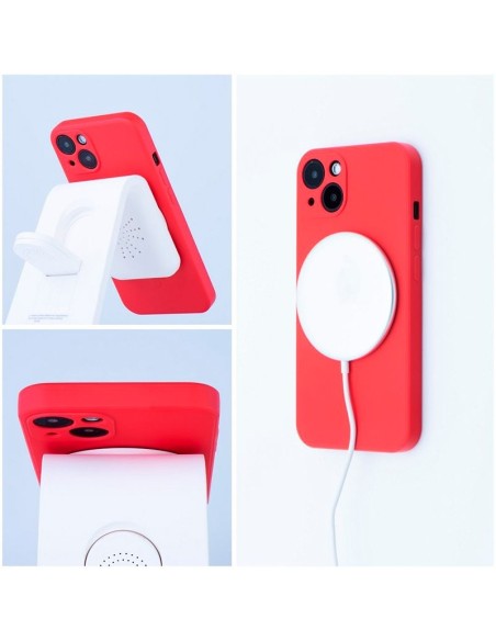 Carcasa TPU magnética iPhone 17 Pro Max cama tela roja
