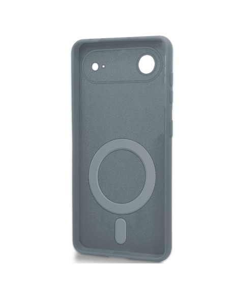 Carcasa TPU transparente iPhone Air magnética cama tela gris