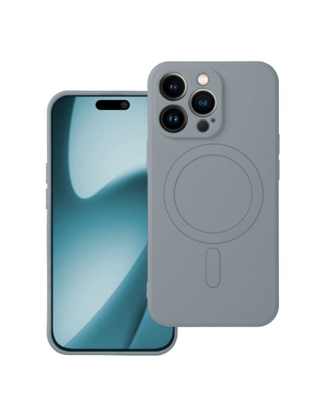 Carcasa TPU transparente iPhone Air magnética cama tela gris