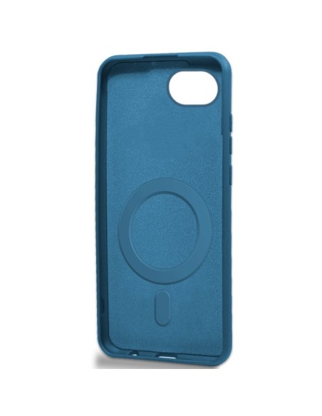 Carcasa TPU transparente iPhone 16e magnética cama tela azul
