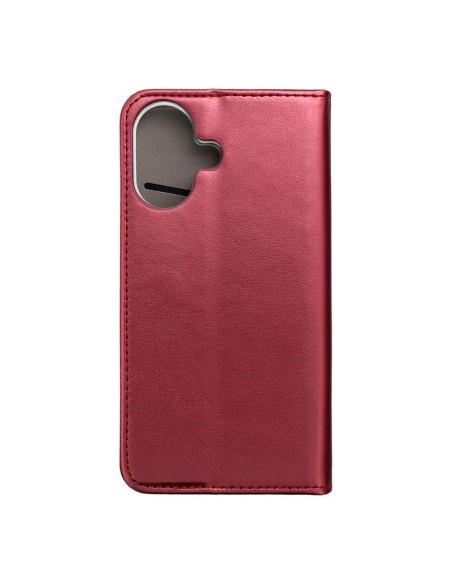 Funda libro soporte TPU iPhone 17 roja burdeos