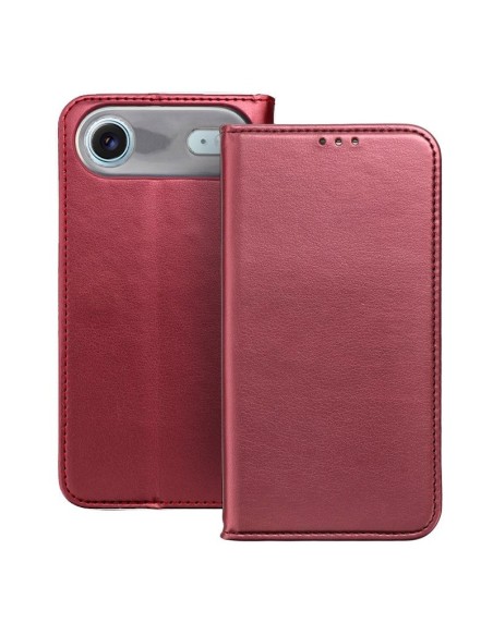 Funda libro soporte TPU iPhone Air roja burdeos
