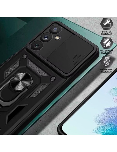 Carcasa TPU reforzada Xiaomi Redmi 15 / 15 5G anilla negra