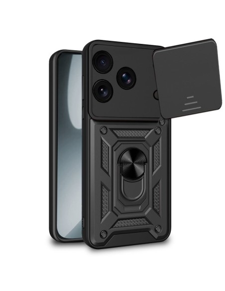 Carcasa TPU reforzada iPhone 17 Pro anilla negra