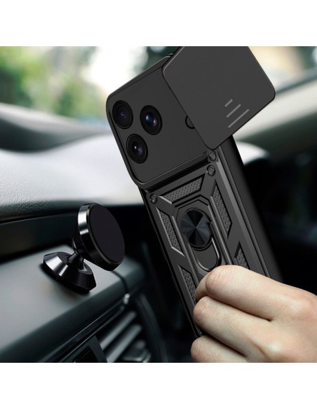 Carcasa TPU reforzada iPhone 17 Pro anilla negra