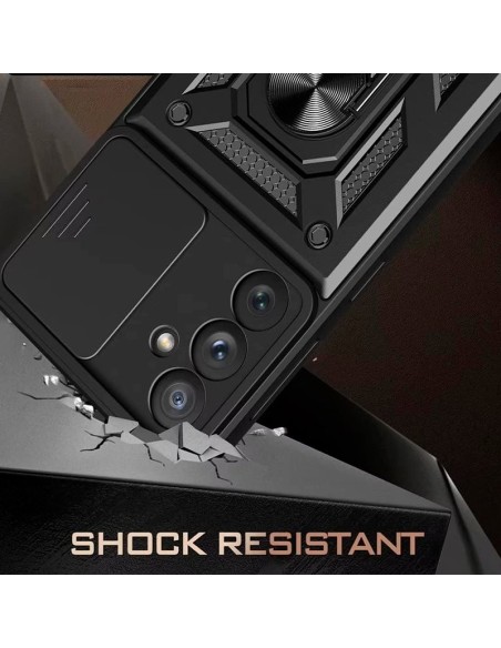 Carcasa TPU reforzada iPhone 17 Pro Max anilla negra