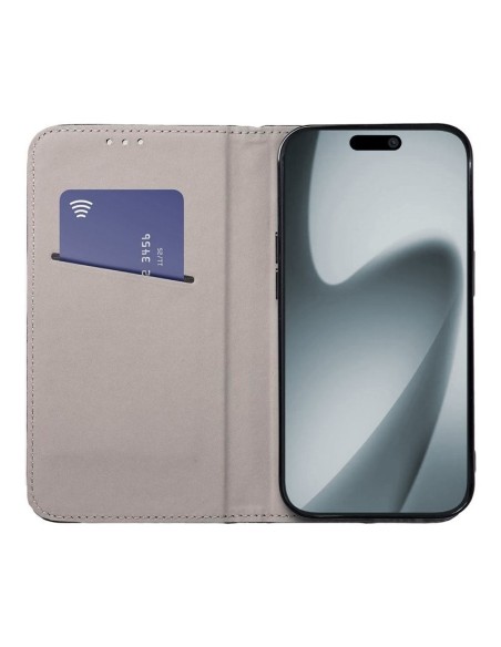 Funda libro soporte TPU iPhone 17 Pro negra