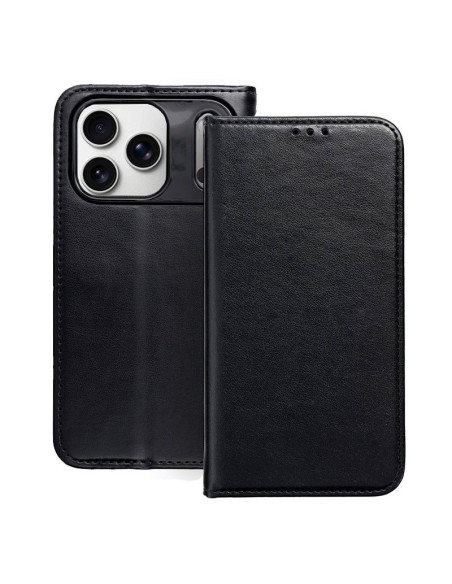 Funda libro soporte TPU iPhone 17 Pro negra