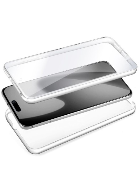 Funda gel TPU 3D iPhone 17 transparente (Frontal + trasera)