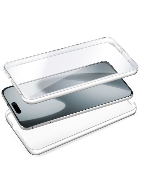 Funda gel TPU 3D iPhone 17 Pro transparente (Frontal + trasera)