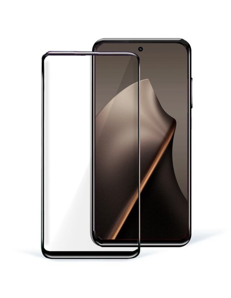 Protector pantalla vidrio templado Xiaomi 15T / 15T Pro negro (Pegado total 3D)