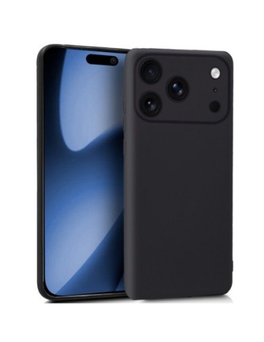 Funda gel TPU iPhone 17 Pro Max negra