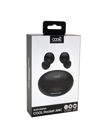 Auriculares Bluetooth estéreo Earbuds ANC COOL Pocket negros