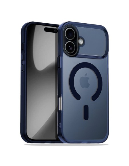 Carcasa magnética TPU iPhone 17 translúcida azul marino