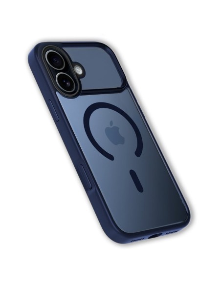 Carcasa magnética TPU iPhone 17 translúcida azul marino