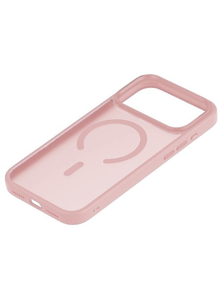 Carcasa magnética TPU iPhone 17 Pro translúcida rosa