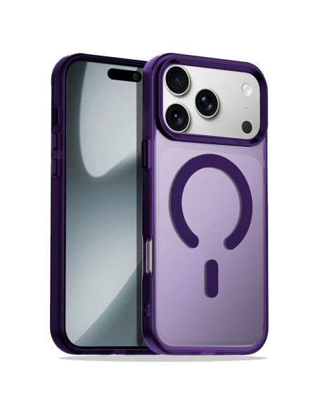Carcasa magnética TPU iPhone 17 Pro translúcida violeta