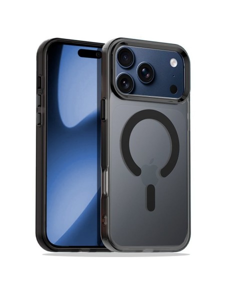 Carcasa magnética TPU iPhone 17 Pro Max translúcida negra