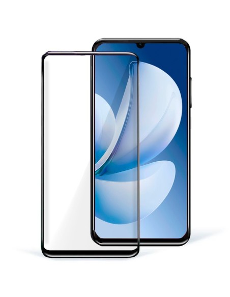 Protector pantalla vidrio templado Realme Note 70T negro (Pegado total 3D)