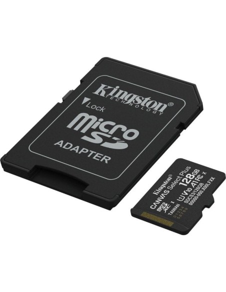 Tarjeta memoria microSD con adaptador 128 GB Kingston 150 MB/s (Clase 10)