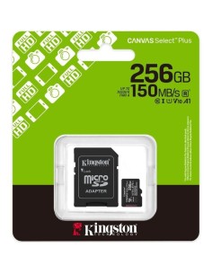 Tarjeta memoria microSD con adaptador 256 GB Kingston 150 MB/s (Clase 10)