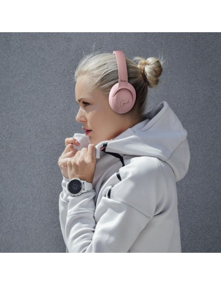 Auriculares cascos Bluetooth estéreo NGS Artica Greed rosas
