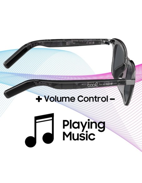 Smart Glasses gafas de sol inteligentes COOL IA unisex negras (Llamadas, Música, Traducción)