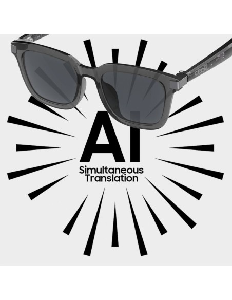 Smart Glasses gafas de sol inteligentes COOL IA unisex negras (Llamadas, Música, Traducción)