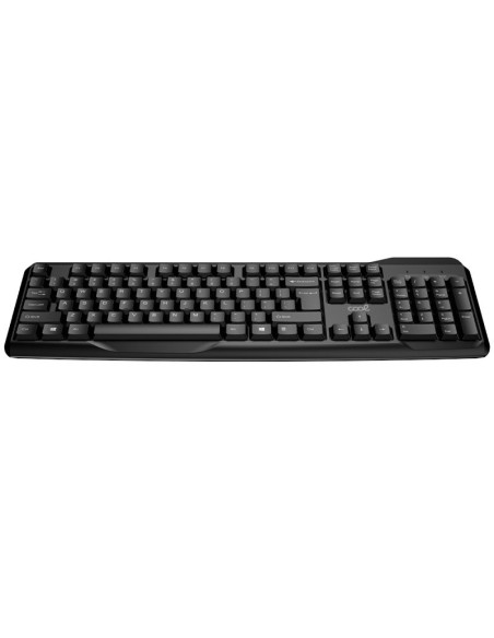 Teclado oficina Inalámbrico PC Kit + Ratón COOL Enter Negro (Español)
