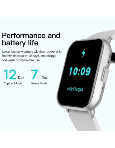 Smartwatch COOL Cascais correa silicona(Llamadas, Salud, Deporte) negro