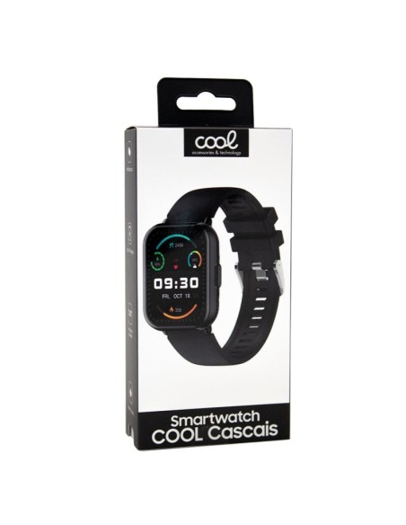 Smartwatch COOL Cascais correa silicona(Llamadas, Salud, Deporte) negro