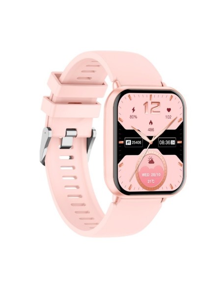 Smartwatch COOL Cascais correa silicona (Llamadas, Salud, Deporte) rosa