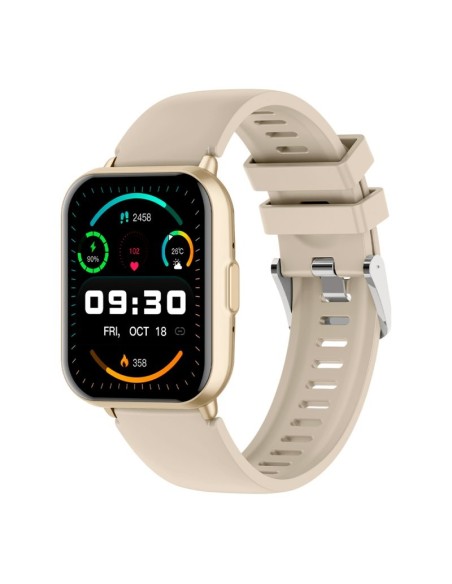 Smartwatch COOL Cascais correa silicona (Llamadas, Salud, Deporte) champagne