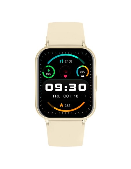 Smartwatch COOL Cascais correa silicona (Llamadas, Salud, Deporte) champagne