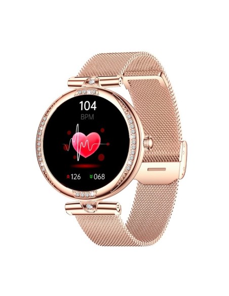 Smartwatch AMOLED COOL Mónaco + 2 Correas (Llamadas, Salud) oro rosa