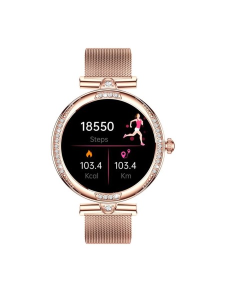 Smartwatch AMOLED COOL Mónaco + 2 Correas (Llamadas, Salud) oro rosa