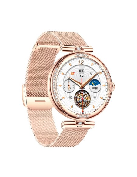 Smartwatch AMOLED COOL Mónaco + 2 Correas (Llamadas, Salud) oro rosa